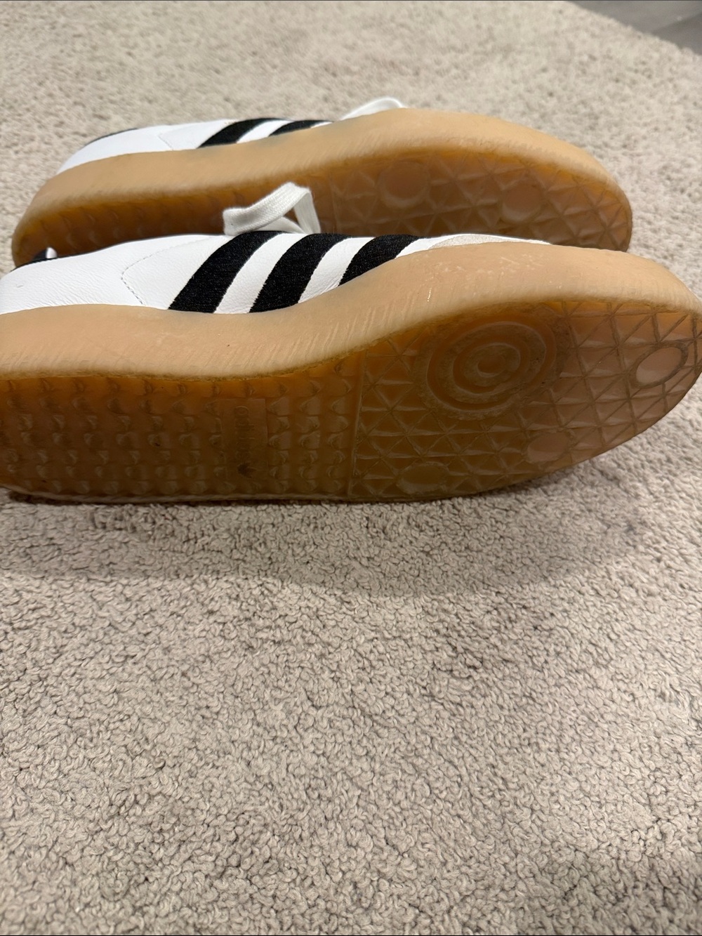 adidas Sambas White and Black Platform Sneakers - Picture 3 of 4